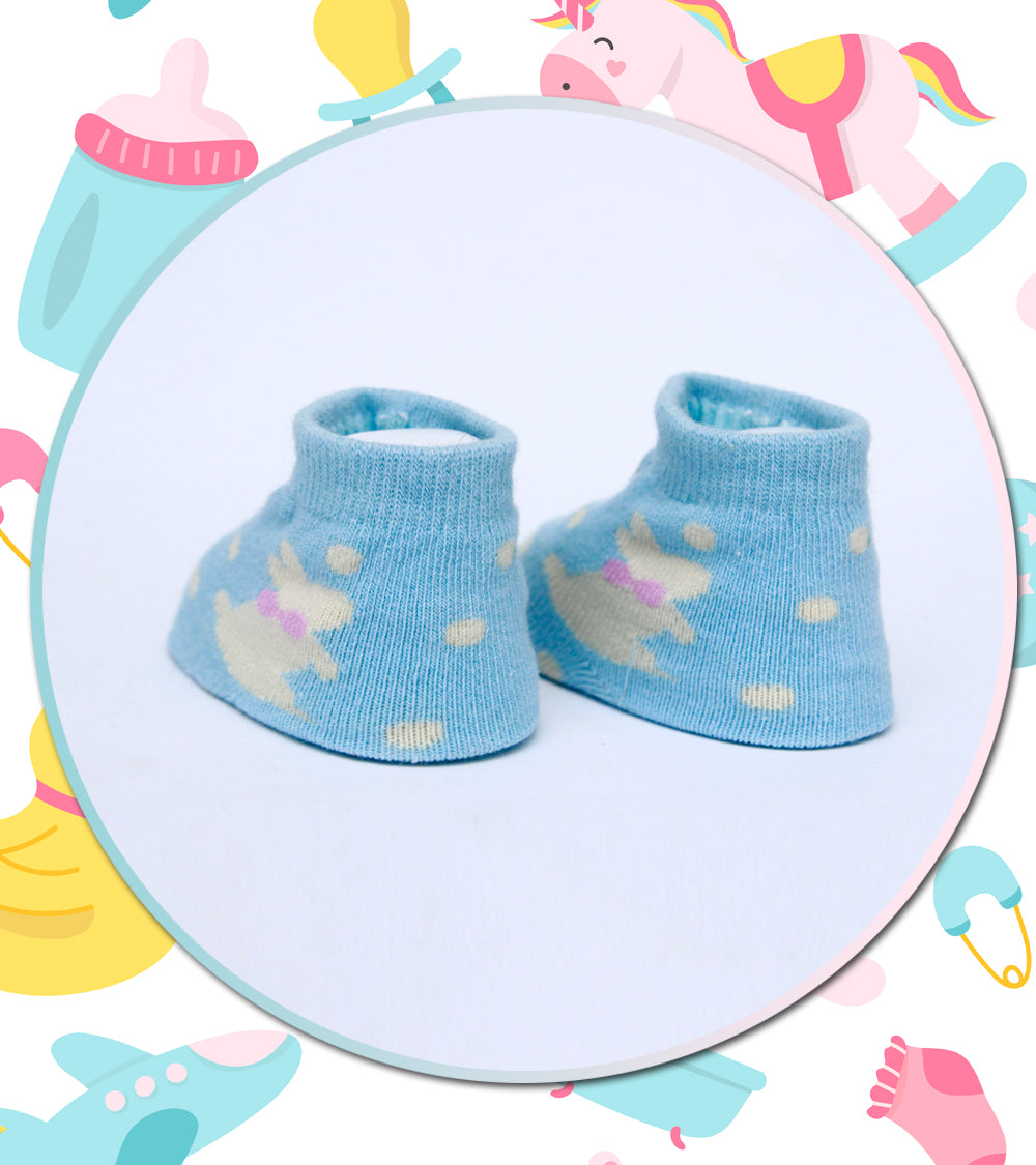 Light Blue & Dots - Booties