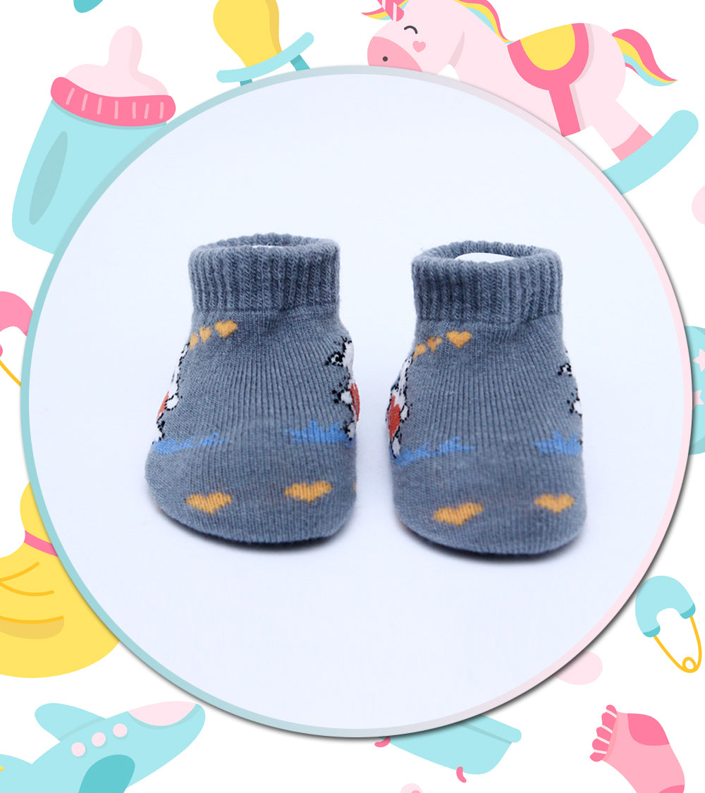 Bear & Heart - (Grey) Booties