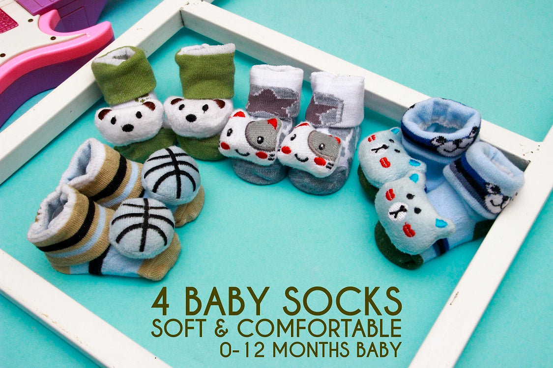 Be Baby Booties - Pack of 4