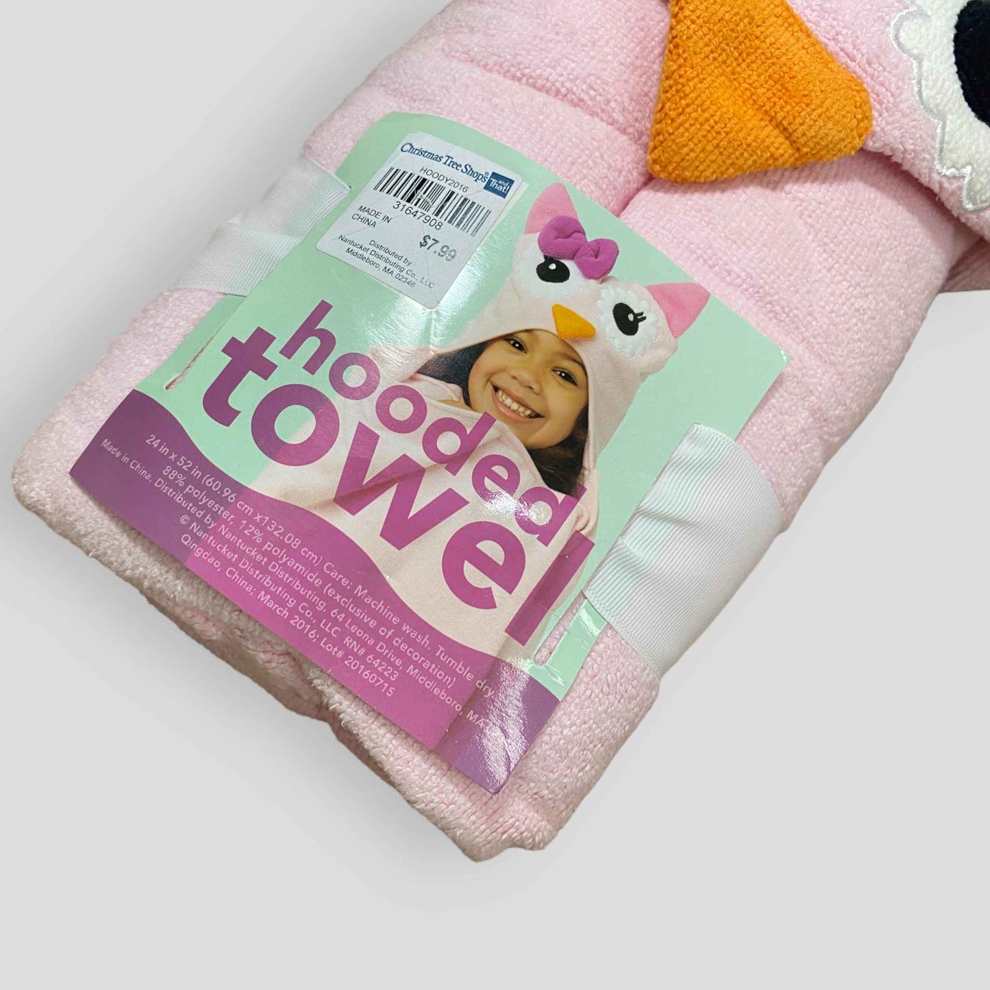 Tweety Hooded Bath - Pink