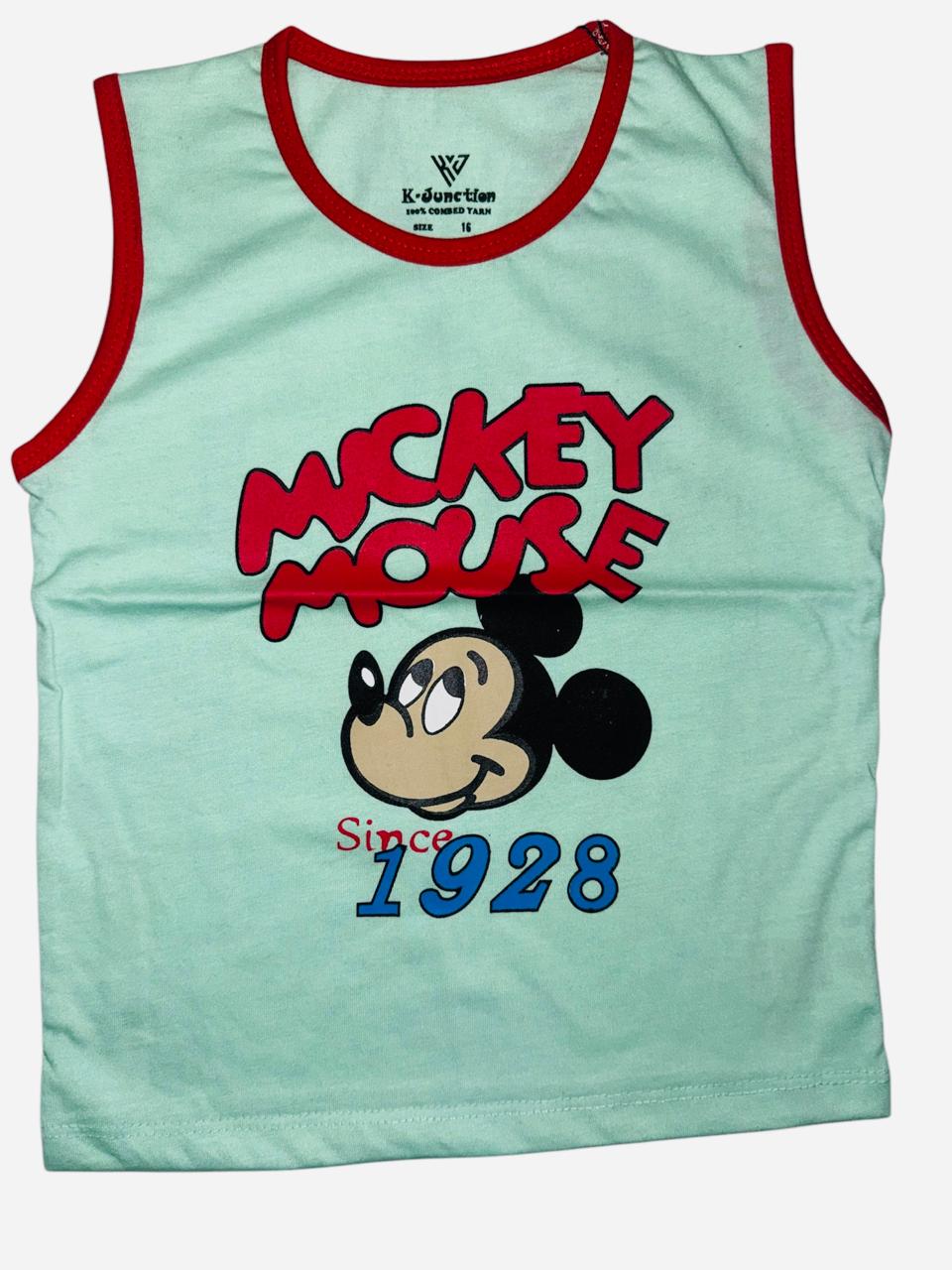 Mickey Mouse-Sando-Light Green And Red