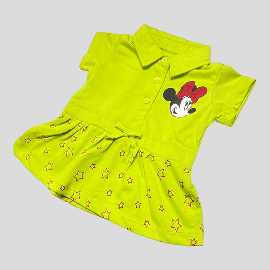Mickey - Star -  Green Frock