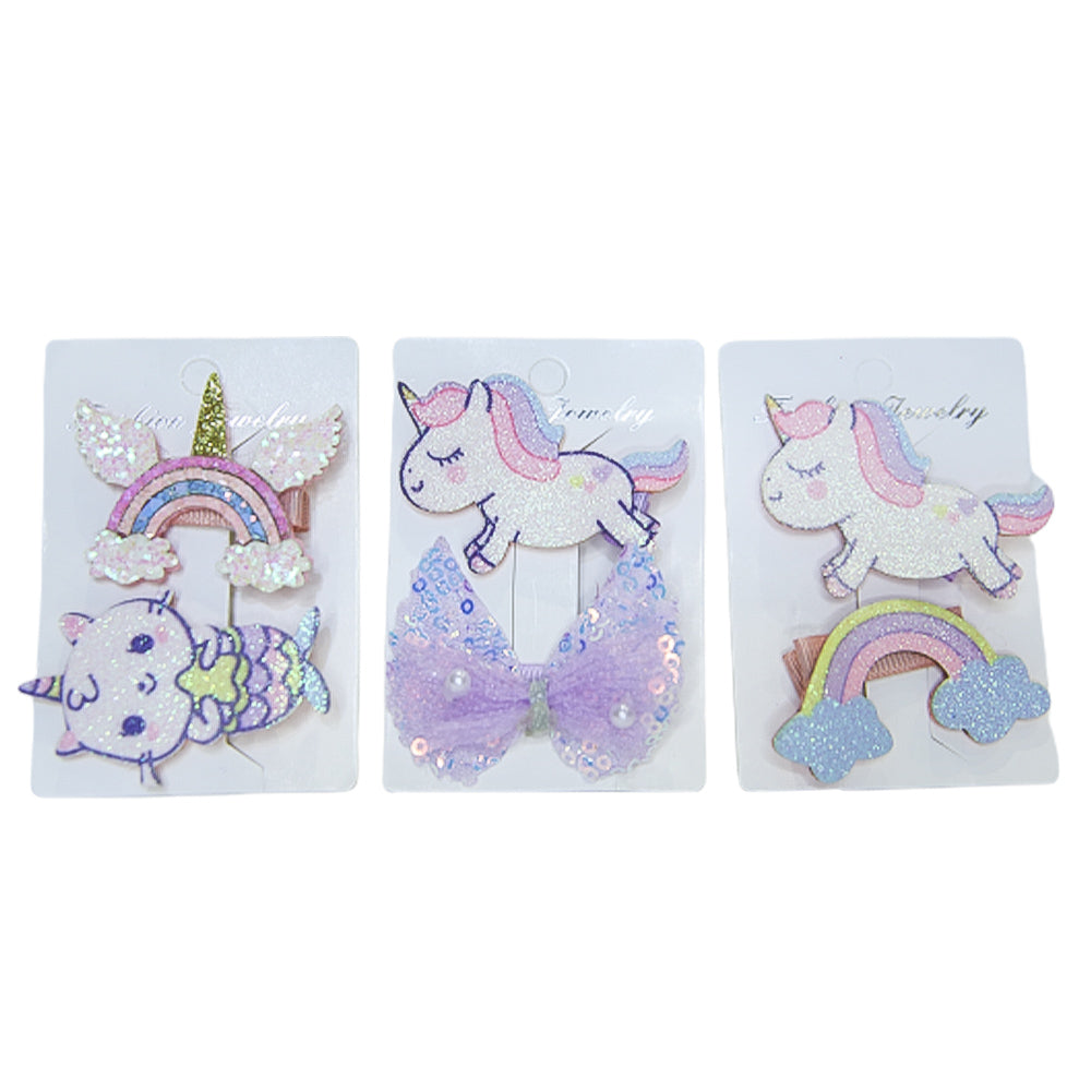 Unicorn Rainbow Clips - Pack of 2 - Fashion Jewelry