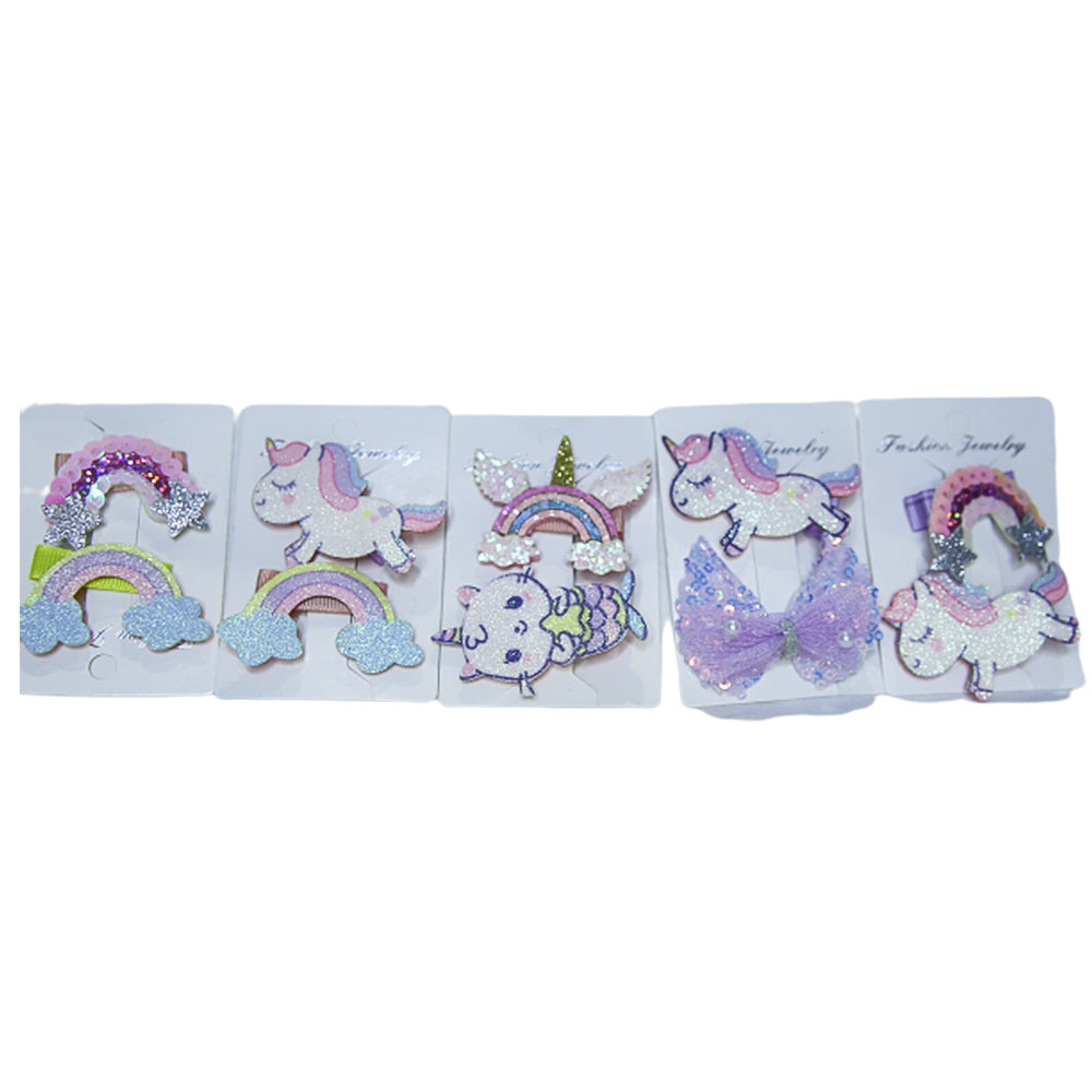 Unicorn Rainbow Clips - Pack of 2 - Fashion Jewelry