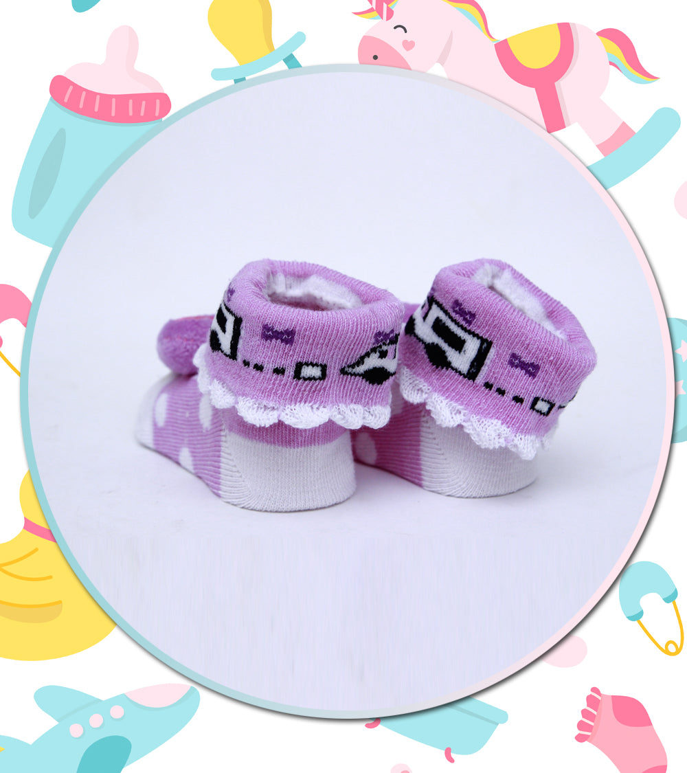 Purple Heart - Booties- Baby Socks