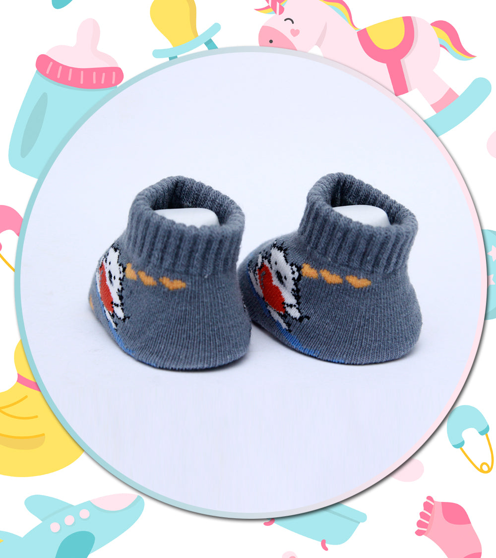 Bear & Heart - (Grey) Booties