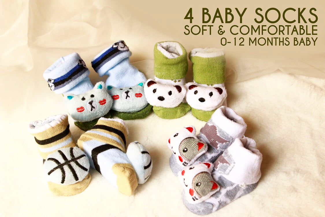 Be Baby Booties - Pack of 4