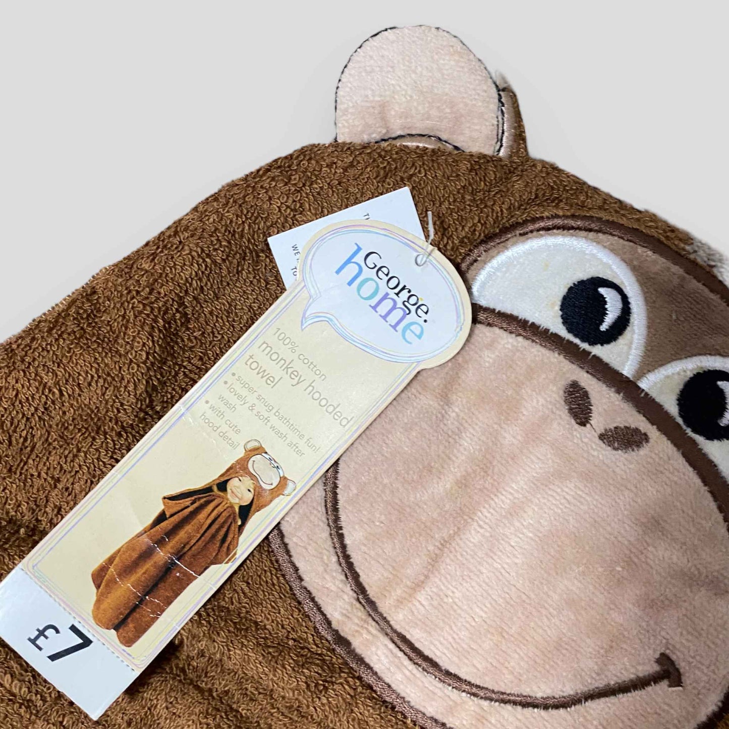 Monkey - Brown - George Home Towel Sheet