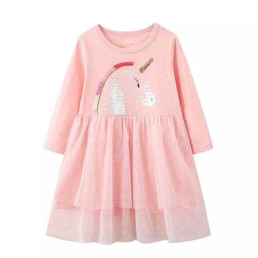 Net Unicorn - Pink Frock - Austa Betty