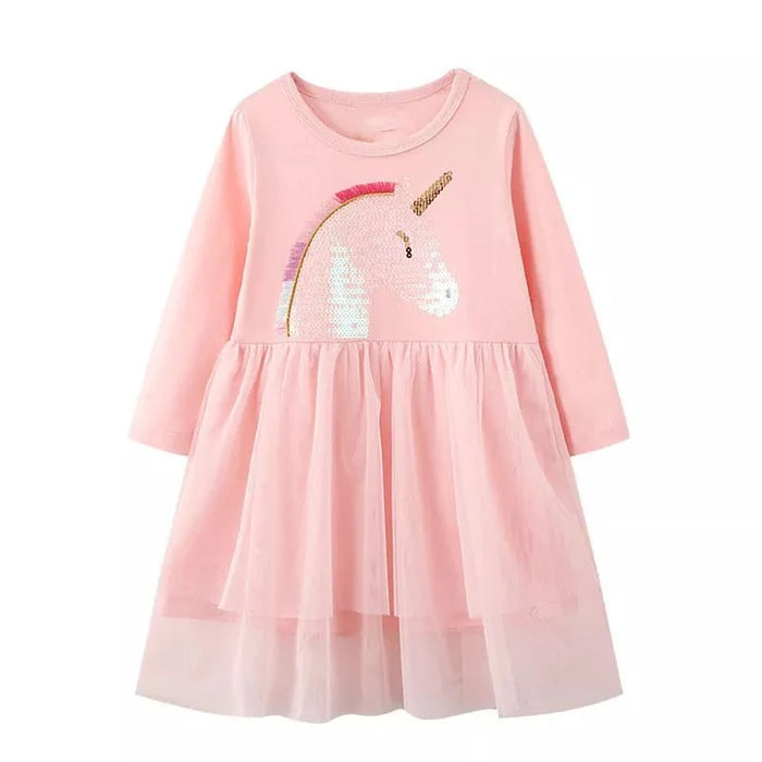 Net Unicorn - Pink Frock - Austa Betty