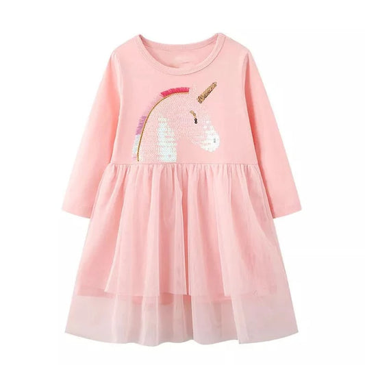 Net Unicorn - Pink Frock - Austa Betty