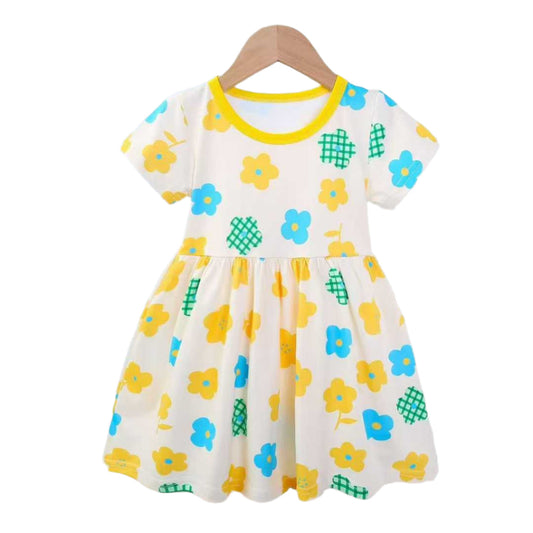 Yellow-Flower-Summer-Frock