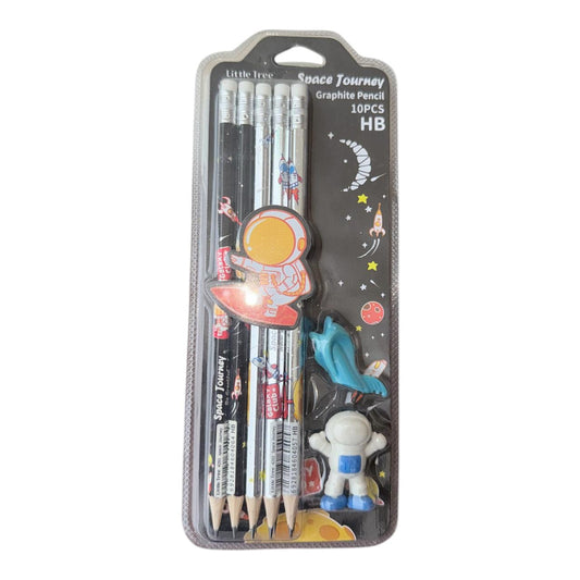 Astronoate Black and Silver HB Pencils