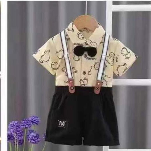 Dino 2-Piece Set With Gallace Belt And Bow