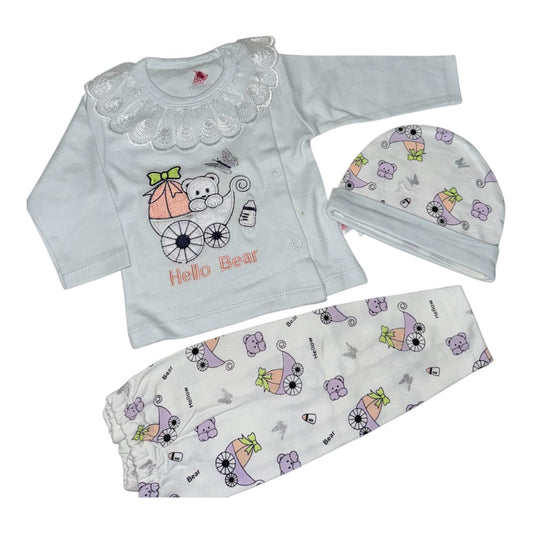 Hello Little Bear 3 Pcs Set Blue
