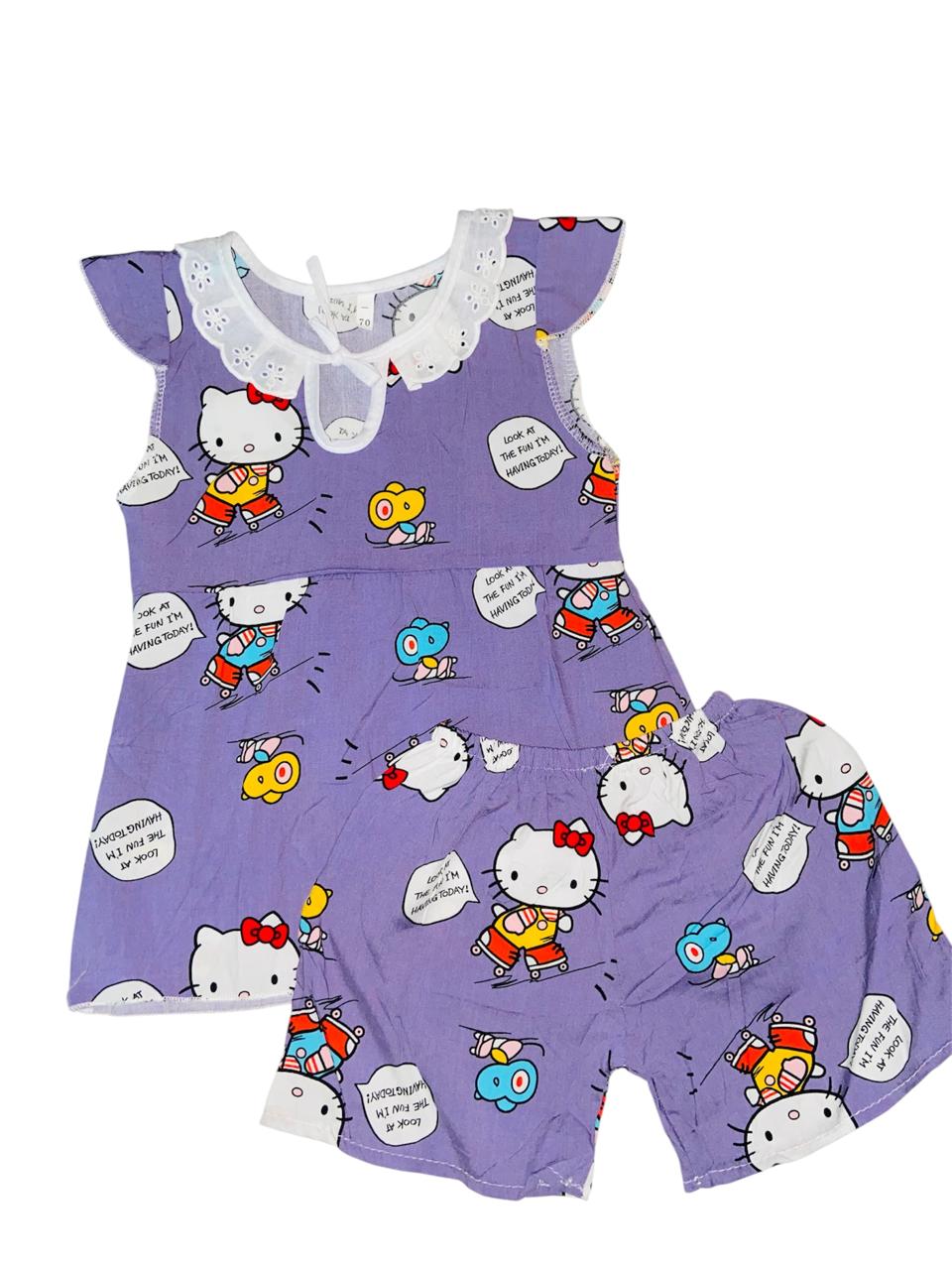 Miss kitty-Purple-2 pc suit