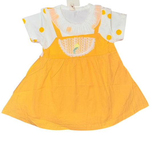 Polka Dot-yellow frock top